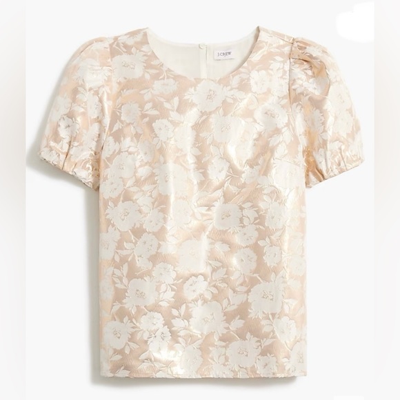 Mint Julep Boutique Calling On You Pink Tweed Blouse, Pearl Trim, Short Sleeve L - Picture 3 of 6